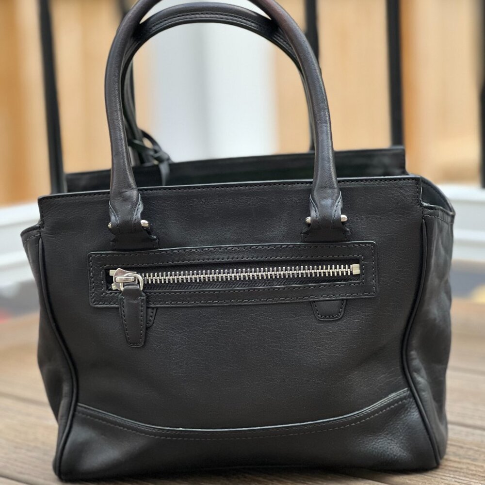 Coach Legacy Candace Black Genuine Leather Tote Purse Bag - Picture 10 of 12